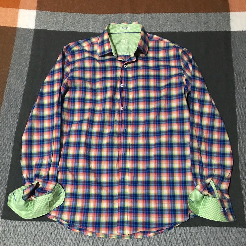 $60⬇️BUGATCHI MEN’S SHIRT SIZE M - Picture 2 of 7